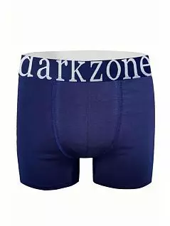 Однотонные боксеры на пришивной резинке темно-синего цвета DARKZONE RTDZN2804