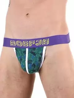 Эластичные джоки на фиолетовой резинке зеленого цвета Boefje RT47448