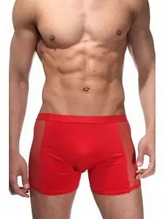 Модные боксеры с прозрачными вставками по бокам красного цвета La Blinque RTLB15024