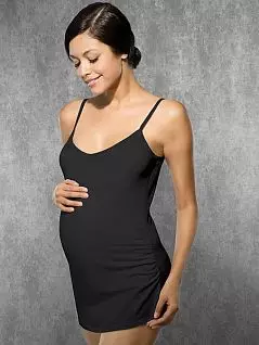 Удобная чёрная женская майка для беременных женщин Doreanse Maternity 9330c01