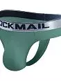 Тонкие стринги на серебряной резинке зеленого цвета JOCKMAIL RTJM1029-19