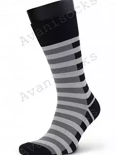 Комплект черных хлопковых носков в полоску (5 шт.) Аvani 4К-186 распродажа