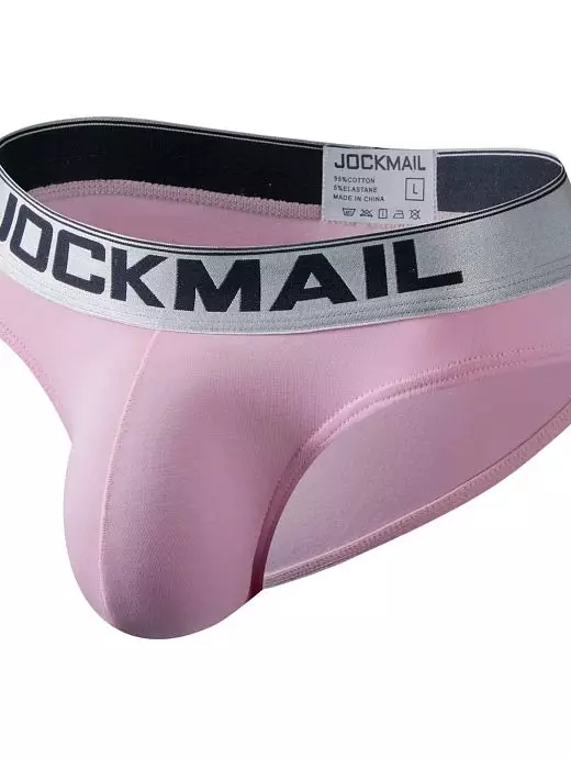 Привлекательные брифы из однотонного хлопка розового цвета JOCKMAIL RTJM2029-22 Привлекательные брифы из однотонного хлопка розового цвета JOCKMAIL RTJM2029-22