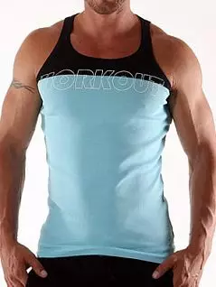 Мужская голубая спортивная майка из хлопка Oboy Sport Boys 8042c05