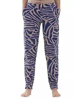 Женские брюки с принтом зебра от оригинального бренда бежевого цвета Mey 17445c82