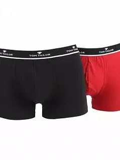 Набор современных боксеров на широкой резинке (2шт) (черные, красные)Tom Tailor RT8788/6061