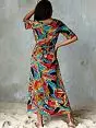 Легкое платье на поясе свободного силуэта длиной в пол Mia-Mia VOMia_Dominica 16447 Как-на-фото