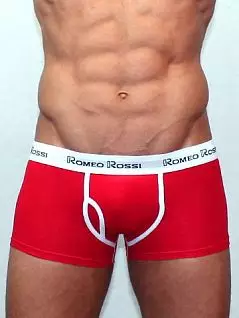 Яркие мужские трусы хипсы с гульфиком красного цвета Romeo Rossi Heaps R365-8