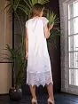 Женская длинная домашняя сорочка из однотонного сатина Mia-Mia VOMia_Evelin 17535 белый Белый