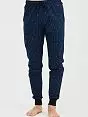 хлопковые домашние брюки на резинке с завязками темно-синего цвета Calida 29381c425