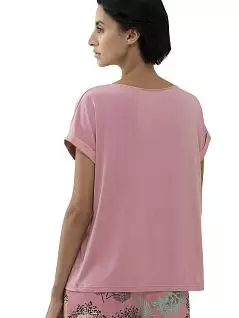 Комфортная футболка из шелковистого модала розового цвета Mey 16407c427