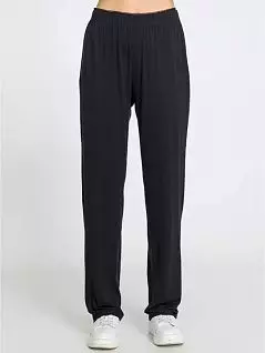 Шелковистые брюки свободного кроя из модала черного цвета OROBLU RTVOBT67052