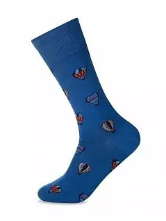 Мужские носки с принтом "воздушные шары" синего цвета JOHN FRANK RT34601