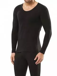 Мужская футболка с длинным рукавом черного цвета Doreanse 2965c01 Thermo Viloft New Черный распродажа