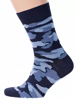 Удобные мужские носки классической длины в камуфляжной расцветке Conte DT16с2126049Нсм 049_Темно-синий