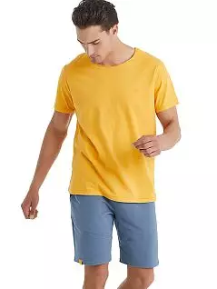 Комфортная футболка из тонкого хлопка LTBS40045 BlackSpade желтый