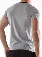 Мужская серая спортивная футболка из хлопка Oboy Sport Boys 8044c03