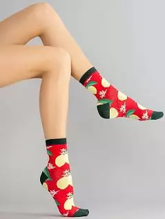 Хлопковые носки с контрастным мыском и пяткой Giulia JSWS3 SOFT BERRY 002 (5 пар) true red gul