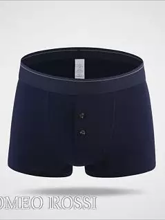 Хипсы боксеры из плотной ткани темно-синего цвета ROMEO ROSSI R6001-9