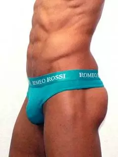 Зелёные мужские трусы стринги с модным поясом Romeo Rossi Thongs R1006-7 распродажа