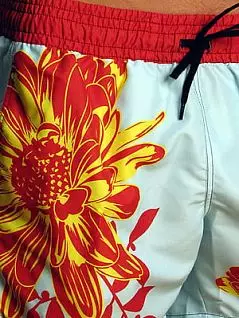 Стильные пляжные мужские шорты с ярким цветочным принтом HOM Flor 07442cY5 распродажа