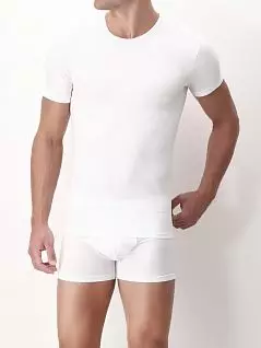 Гладкая футболка из хлопка джерси белого цвета Perofil VPRT00306c0020