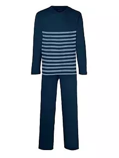 Хлопковый домашний комплект (лонгслив и штаны) темно-синего цвета BALDESSARINI RT95016/5612 632
