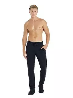 Однотонные брюки из хлопка и эластана на широкой резинке LTBS30982 BlackSpade черный