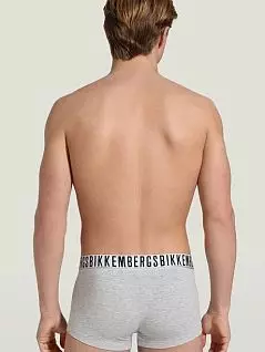 Набор боксеров на пришивной брендовой резинке серого цвета (3шт) Bikkembergs BKK1UTR01TRcGREY
