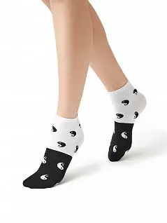 Милые носки с контрастным рисунком "инь и ян" Minimi JSMINI TREND 4207 (5 пар) bianco / nero