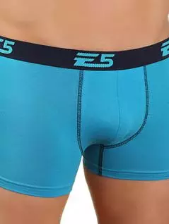 Комфортные боксеры на эластичной резинке голубого цвета E5 Underwear RT20