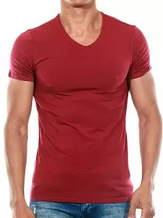Мужская футболка из приятного хлопка бордового цвета Doreanse 2800c60c1