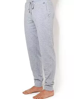 Трикотажные брюки с эластичными манжетами серого цвета Hanro 075071c1036