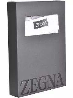 Роскошные брифы из микромодала с современной тканевой нашивкой с логотипом белого цвета ERMENEGILDO ZEGNA N2L610100c100