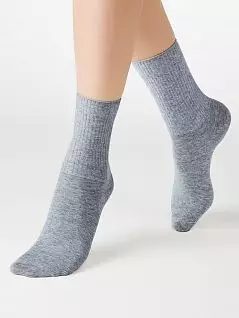Гладкие носки из пряжи с меланжевым эффектом MiNiMi JSMINI COTONE 1203 (5 пар) grigio min