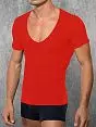 Мужская красная футболка с широким воротником Doreanse Macho Style 2820c06 распродажа