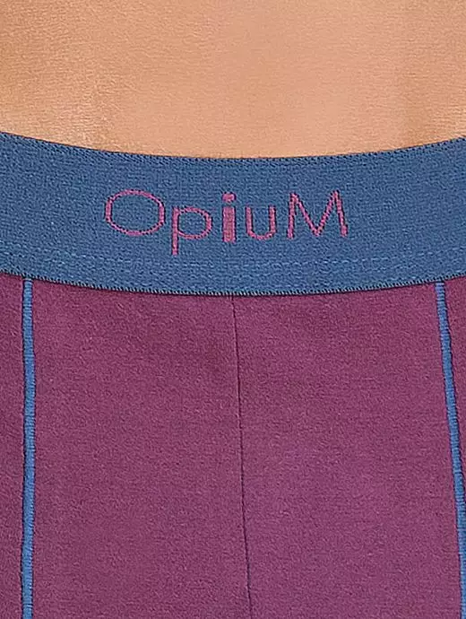 Мужские трусы с синей отстрочкой и мягкой резинкой с логотипом Opium VOOpium_R-75 Бордовый Бордовый