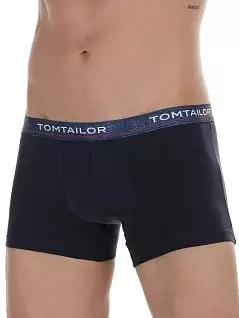 Мужские боксеры на пришивной резинке с логотипом бренда темно-синего цвета Tom Tailor RT70346/5644 630