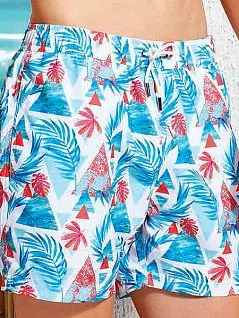 Стильные шорты с принтом в тропическом стиле Doreanse