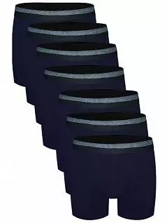 Набор боксеров на широкой двухцветной резинке (7шт) темно-синего цвета DARKZONE RTDZN7777LCV