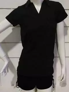 Женская футболка-поло выполнена из хлопка высочайшего качества ATLANTIC MW114153черный