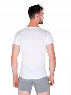 Однотонная футболка из мягкого и высококачественного 100% хлопка LTOZ1048-A Oztas белый распродажа