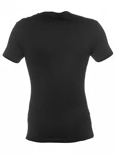 Облегающая мужская футболка черного цвета HOM Message 03028cK9