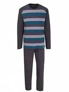 Мужская пижама в широкую полоску темно-серого цвета Tom Tailor RT71020/5607 832