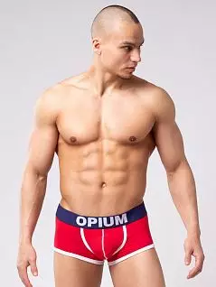 Укороченные боксеры с слегка заниженной талией подчеркнутый контрастным кантом OPIUM DT139рТм Красный