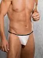 Мужские трусы стринги ниточки белые Doreanse Ribbed Modal Collection 1330c02 распродажа