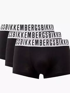 Набор боксеров анатомического кроя на контрастной резинке черного цвета (3шт) Bikkembergs BKK1UTR01TRcBlack