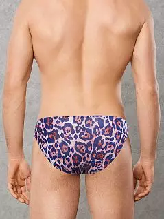 Мужские трусы-слипы с леопардовым принтом в необычной сине-розовой гамме Doreanse 1266c99 распродажа