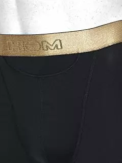 Трусы-боксеры на золотистой резинке с аппликацией на боку черного цвета HOM 01599cK9