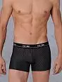 Элегантные мужские трусы в полоску черного цвета HOM ElegantCotton 01753cK9
